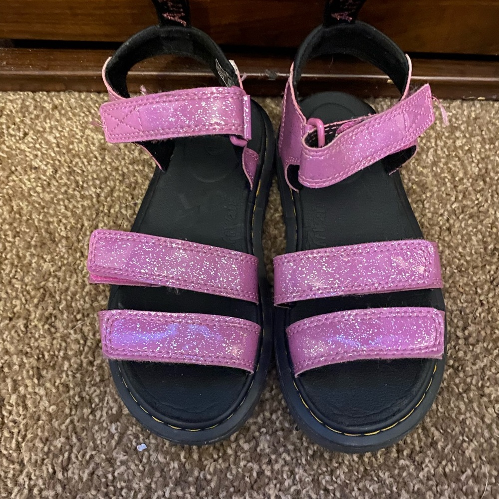Dr. Martens Kids Girls Klaire Sandals Shoes Size 12K  Glitter